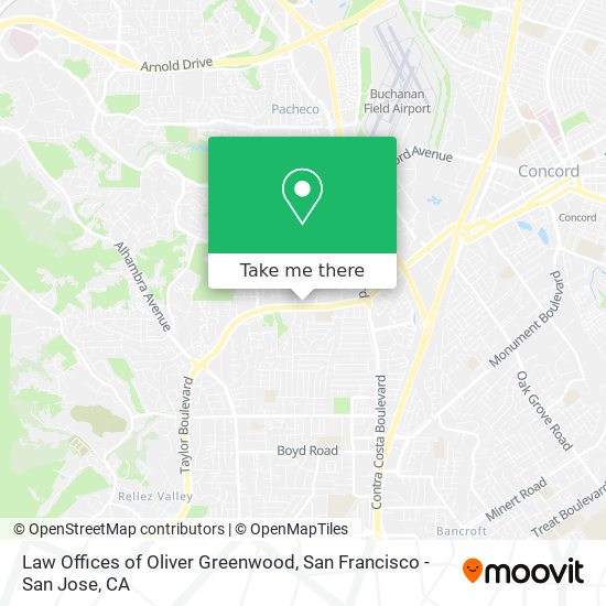 Law Offices of Oliver Greenwood map