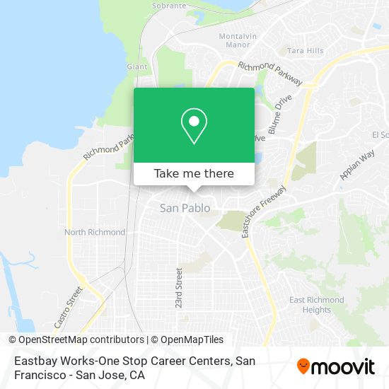 Eastbay Works-One Stop Career Centers map
