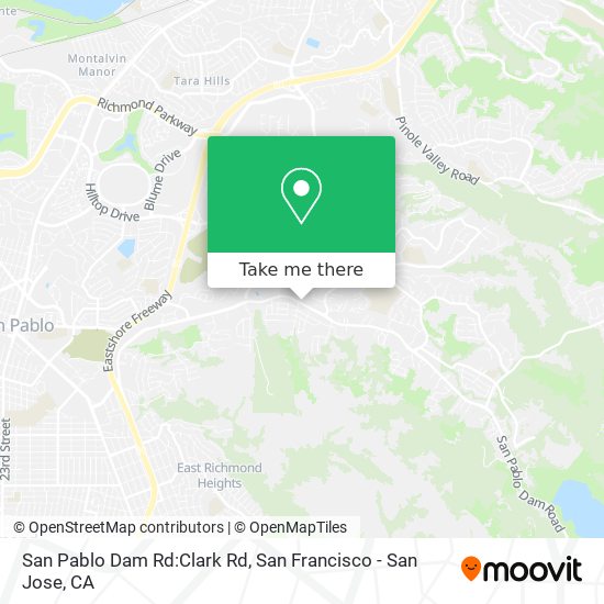 Mapa de San Pablo Dam Rd:Clark Rd