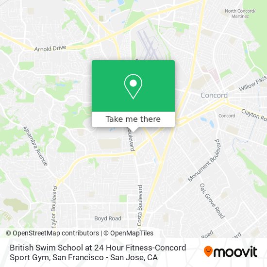 British Swim School at 24 Hour Fitness-Concord Sport Gym map