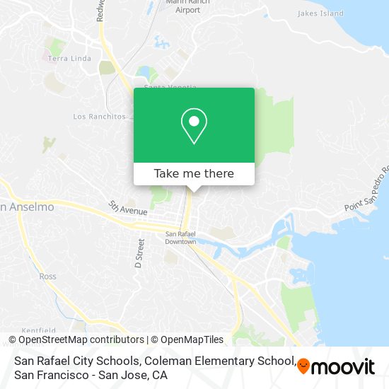 Mapa de San Rafael City Schools, Coleman Elementary School