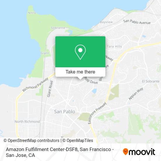 Amazon Fulfillment Center-DSF8 map