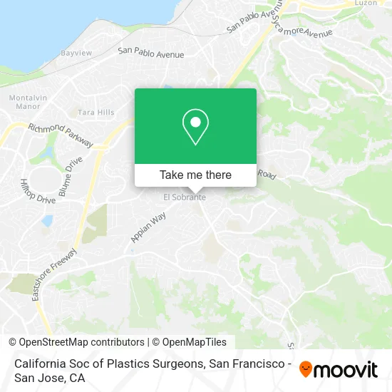 Mapa de California Soc of Plastics Surgeons