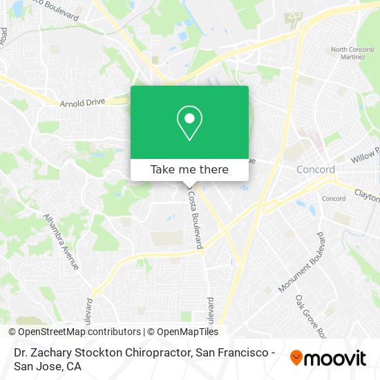 Mapa de Dr. Zachary Stockton Chiropractor