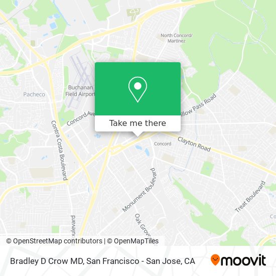 Bradley D Crow MD map