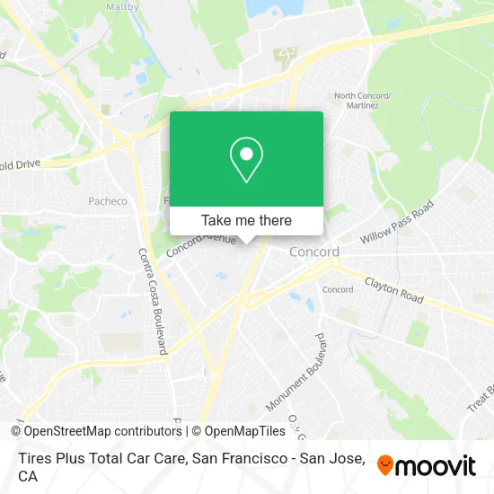 Mapa de Tires Plus Total Car Care