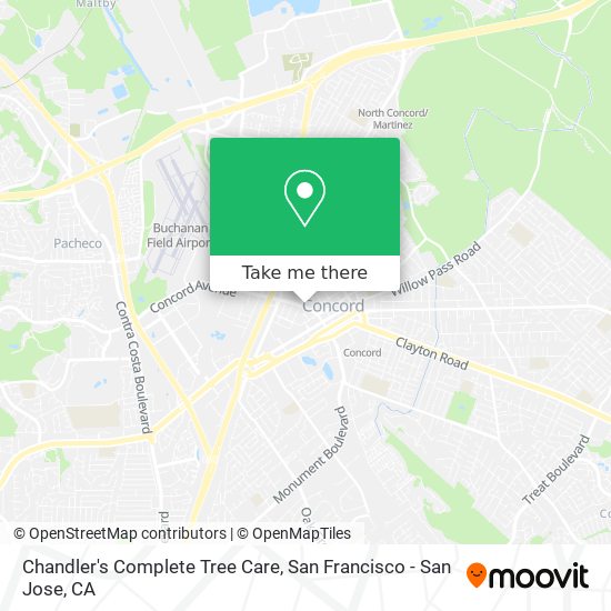 Chandler's Complete Tree Care map