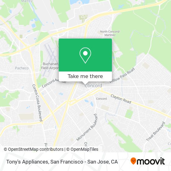 Mapa de Tony's Appliances