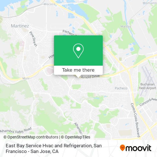 Mapa de East Bay Service Hvac and Refrigeration