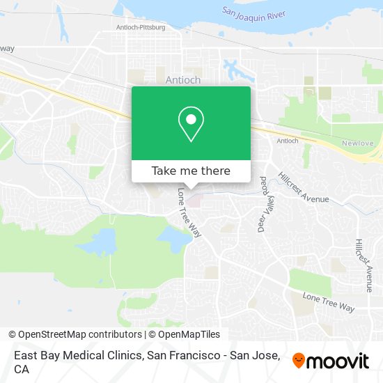 Mapa de East Bay Medical Clinics