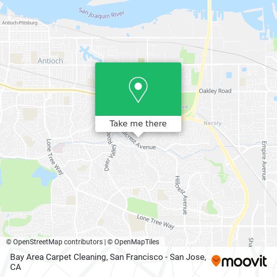 Bay Area Carpet Cleaning map