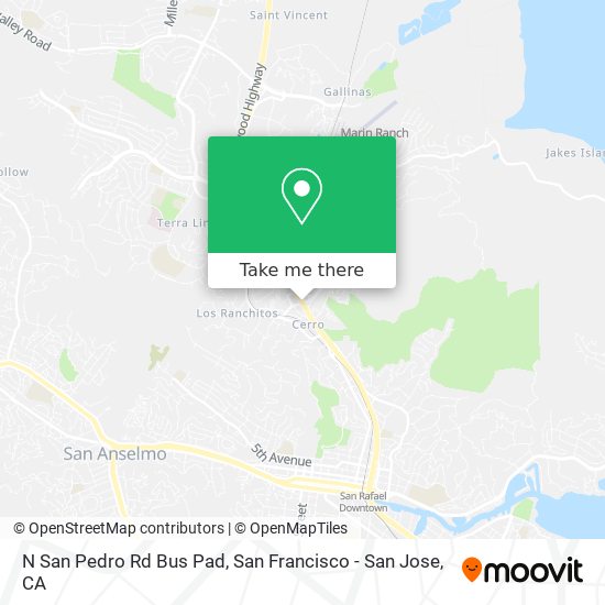 N San Pedro Rd Bus Pad map