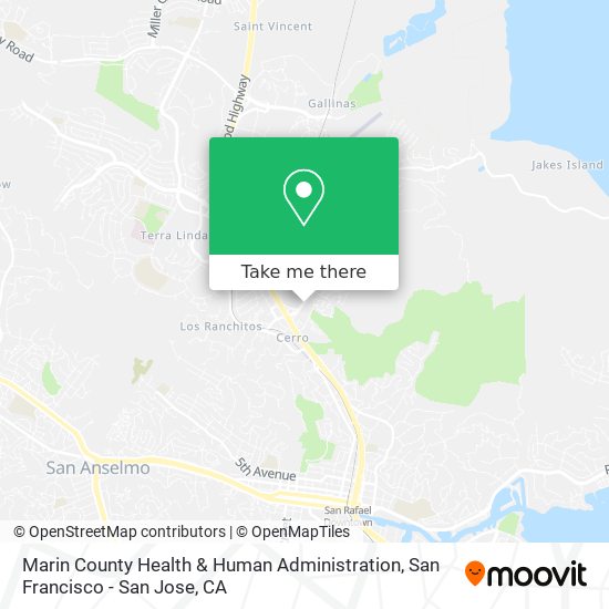 Mapa de Marin County Health & Human Administration