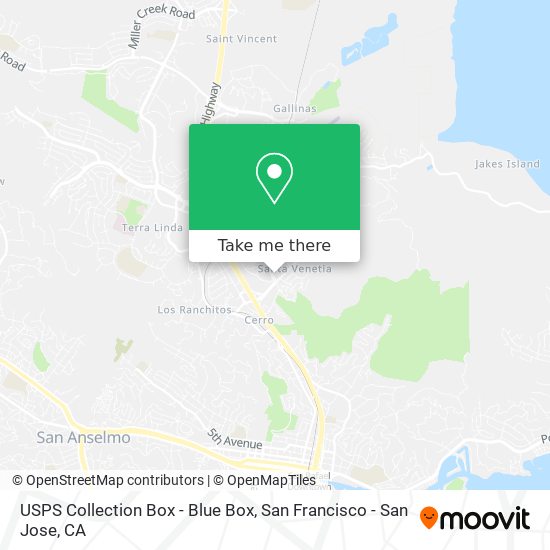 USPS Collection Box - Blue Box map