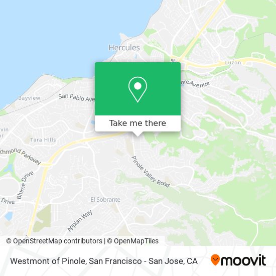 Westmont of Pinole map