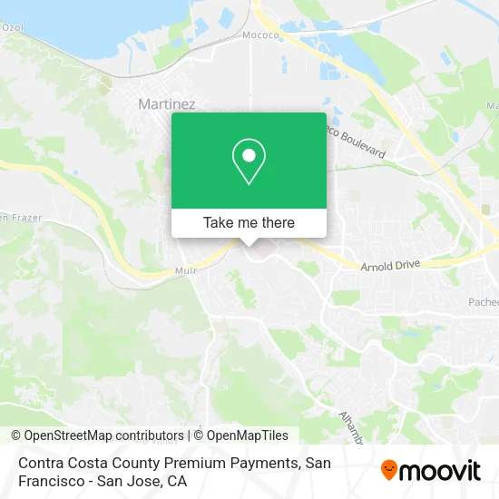 Mapa de Contra Costa County Premium Payments