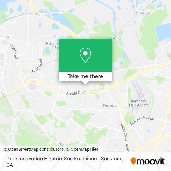 Mapa de Pure Innovation Electric