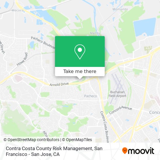Contra Costa County Risk Management map