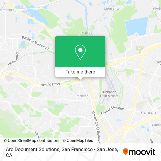 Mapa de Arc Document Solutions