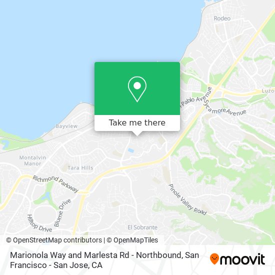 Marionola Way and Marlesta Rd - Northbound map