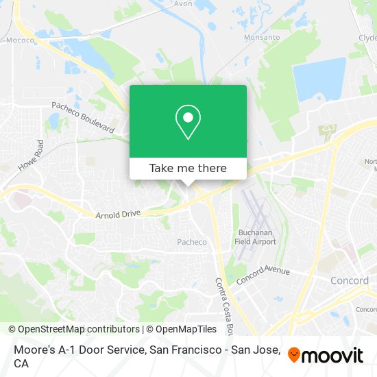 Mapa de Moore's A-1 Door Service