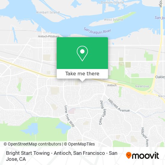 Bright Start Towing - Antioch map