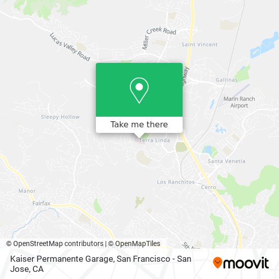 Kaiser Permanente Garage map