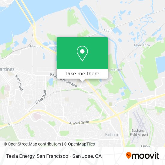 Mapa de Tesla Energy