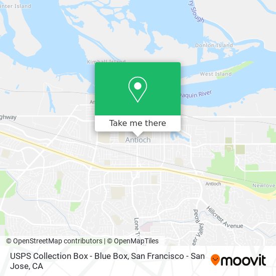 USPS Collection Box - Blue Box map