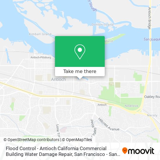 Flood Control - Antioch California Commercial Building Water Damage Repair map