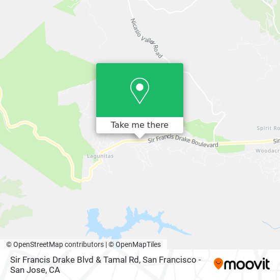 Sir Francis Drake Blvd & Tamal Rd map