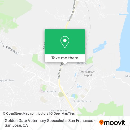 Golden Gate Veterinary Specialists map