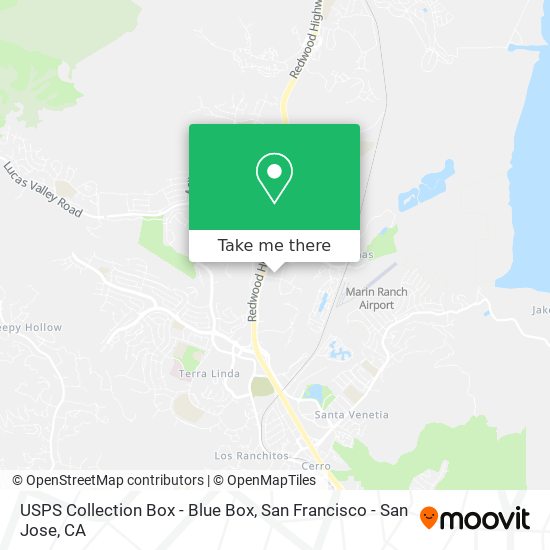 USPS Collection Box - Blue Box map