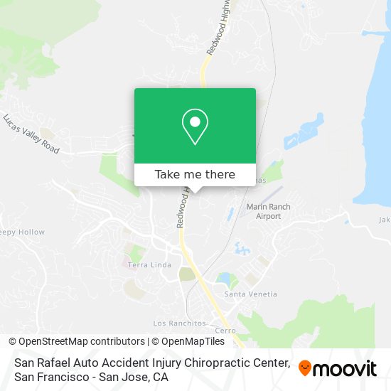 San Rafael Auto Accident Injury Chiropractic Center map