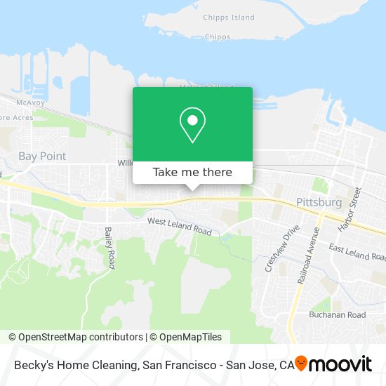 Becky's Home Cleaning map