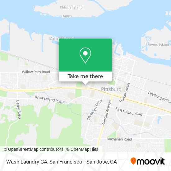 Wash Laundry CA map