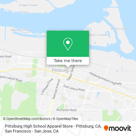 Mapa de Pittsburg High School Apparel Store - Pittsburg, CA