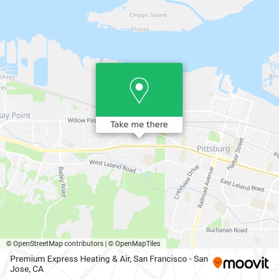 Premium Express Heating & Air map