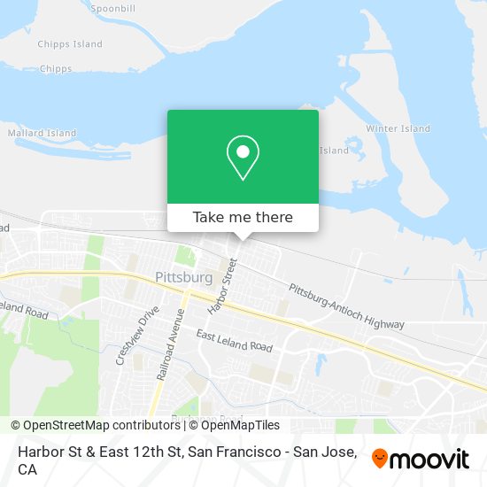 Harbor St & East 12th St map