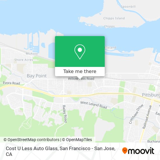 Mapa de Cost U Less Auto Glass