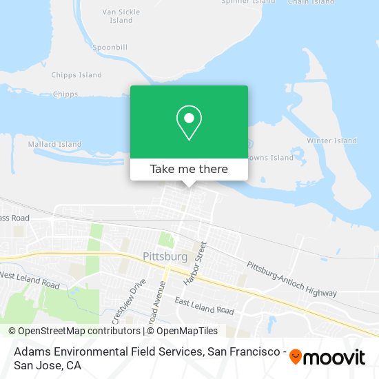 Adams Environmental Field Services map