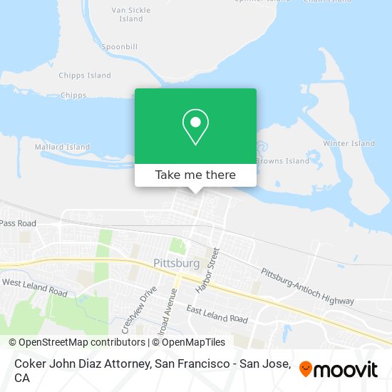 Coker John Diaz Attorney map