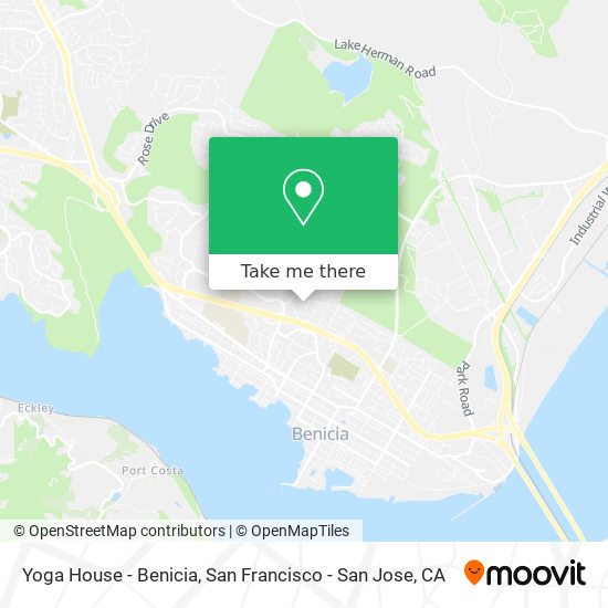 Yoga House - Benicia map