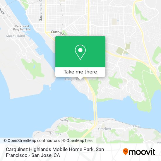 Carquinez Highlands Mobile Home Park map
