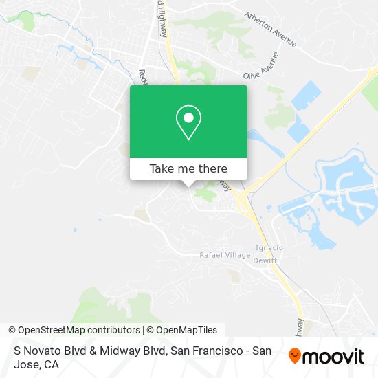 S Novato Blvd & Midway Blvd map