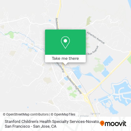Mapa de Stanford Children's Health Specialty Services-Novato