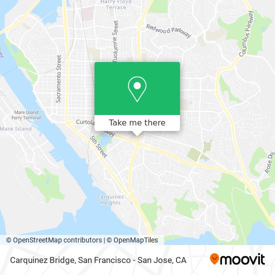 Carquinez Bridge map