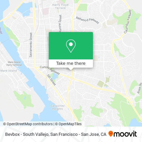 Bevbox - South Vallejo map