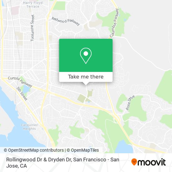 Rollingwood Dr & Dryden Dr map