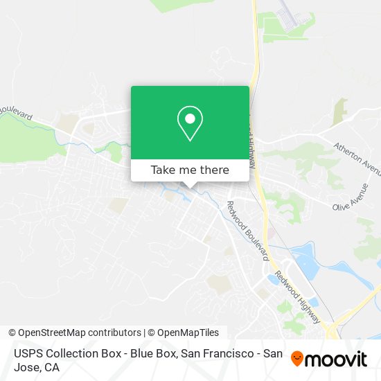 USPS Collection Box - Blue Box map